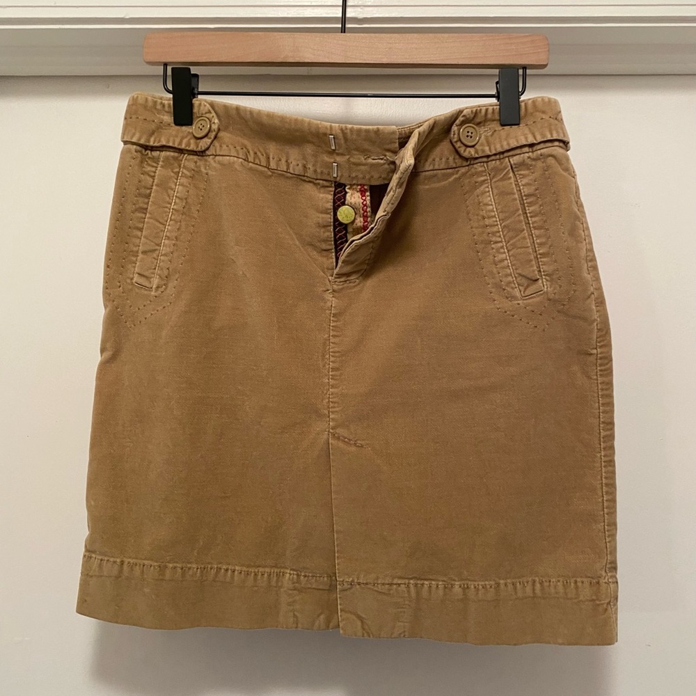 Y2K American eagle velvet Mini skirt women’s size 6 velour pencil neutral boho